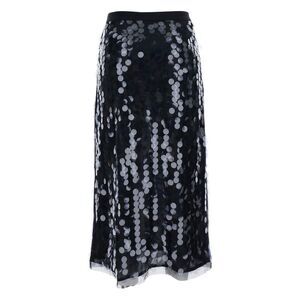 SEMICOUTURE Women's Sequin Embellished Maxi Skirt Women BLACK Skirts